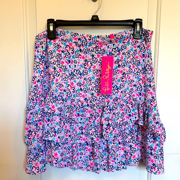 Lilly Pulitzer Dresses & Skirts - *NWT* LILLY PULITZER TILLY FUN SUN DITZY FLORAL RUFFLED MINI SKIRT 12